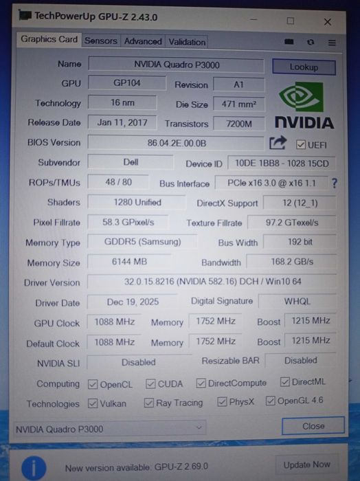 Dell Precision m6800 17.3" FullHD/i7 4910MQ/P3000-6Gb/16Gb/SSD+HDD/2ч.