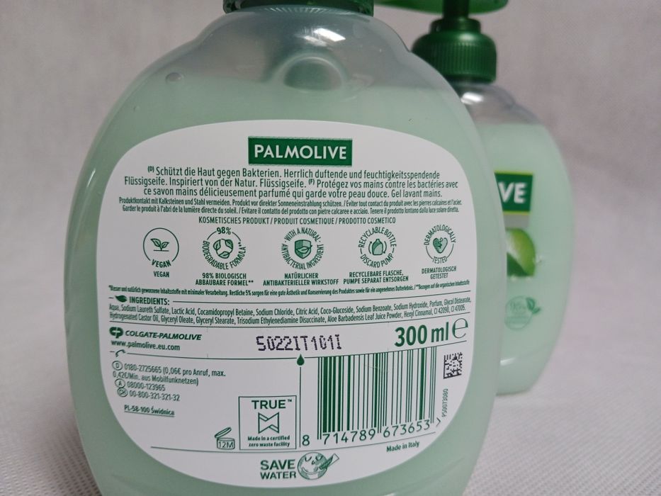 Mydło w płynie Palmolive aloes 2 sztuki niemieckie