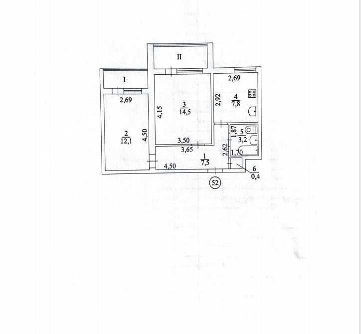 2-х комнатная в кирпичном спецпроекте на ул.Дальницкой