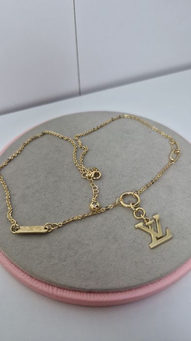 Złota celebrytka łańcuszek LV Louis Vuitton