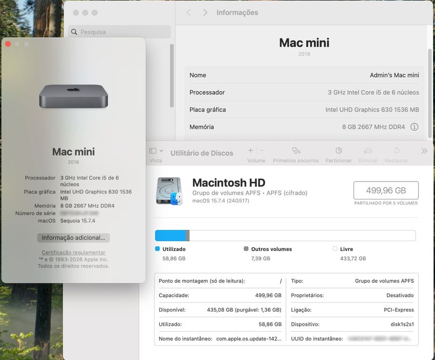 Mac Mini 2018 – Intel i5 6-Core 3GHz | 8GB RAM | 500GB SSD - Sequoia