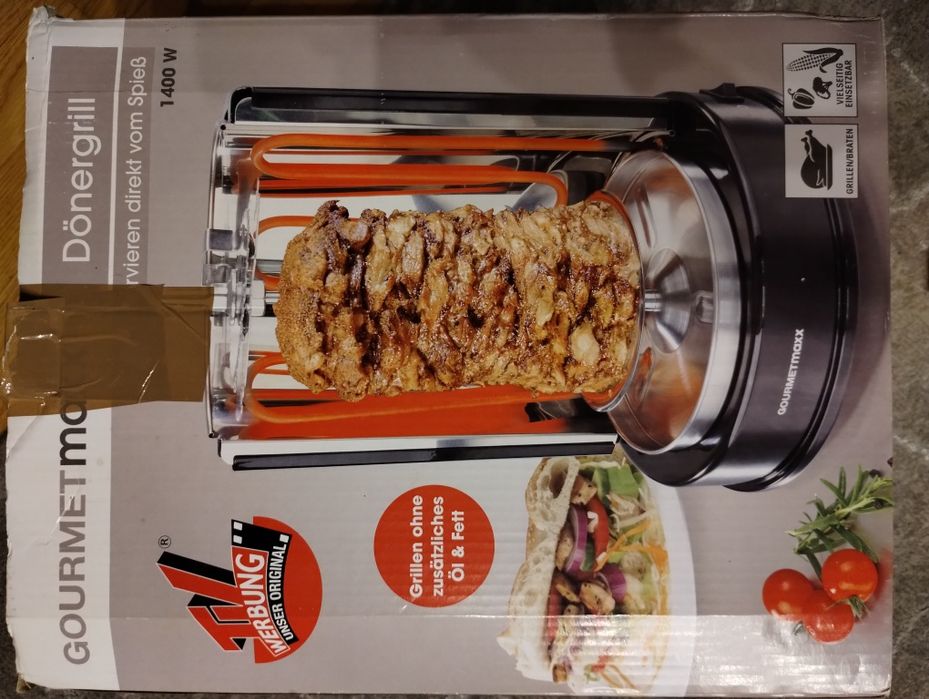 Grill Opiekacz elektryczny 3w1 GOURMETMAXX Kebab  Kurczak Szaszłyki