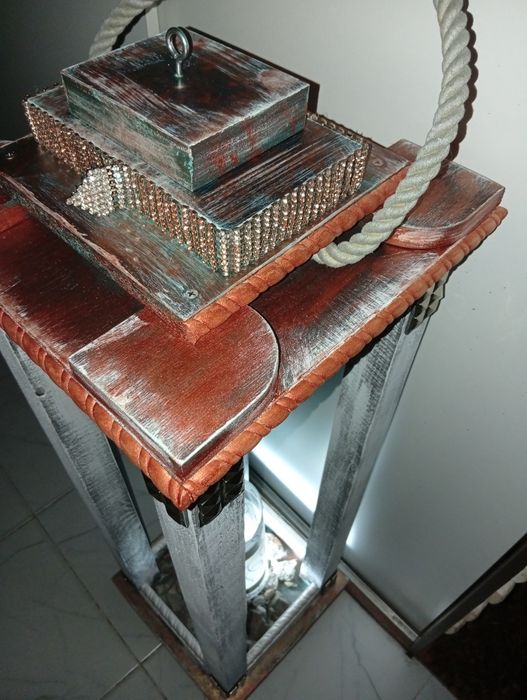 Интерьерная напольная колонна-свеча-аквариум,  110 см, 8 кг
