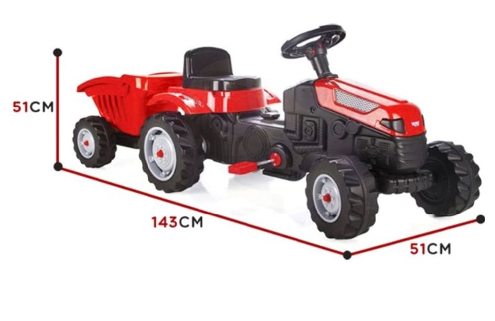 Дитячий трактор з причепом
