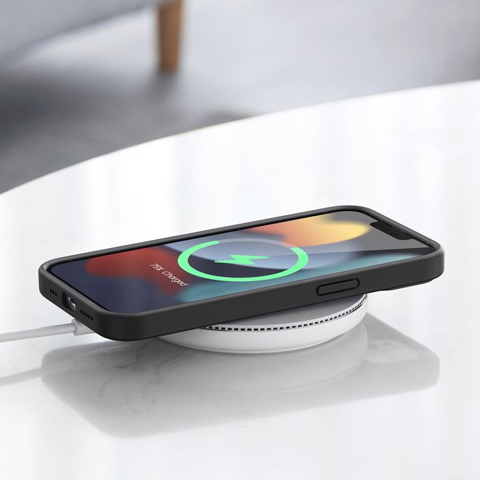 Gumowe elastyczne silikonowe etui pokrowiec iphone 13 mini czarny