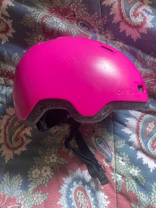 Capacete proteção rosa