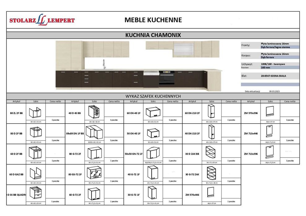 Meble Kuchenne Chamonix Narożne
