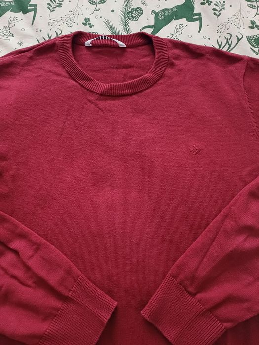 Bordowy sweter męski