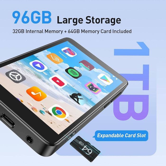 MP3 MP4 AGPTEK плеер Android  3+32, FM, E-book