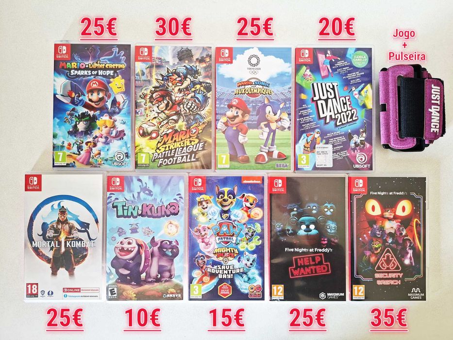 9 Jogos Nintendo Switch | Five Nights, Mario , Mortal Kombat *Ler descrição*
