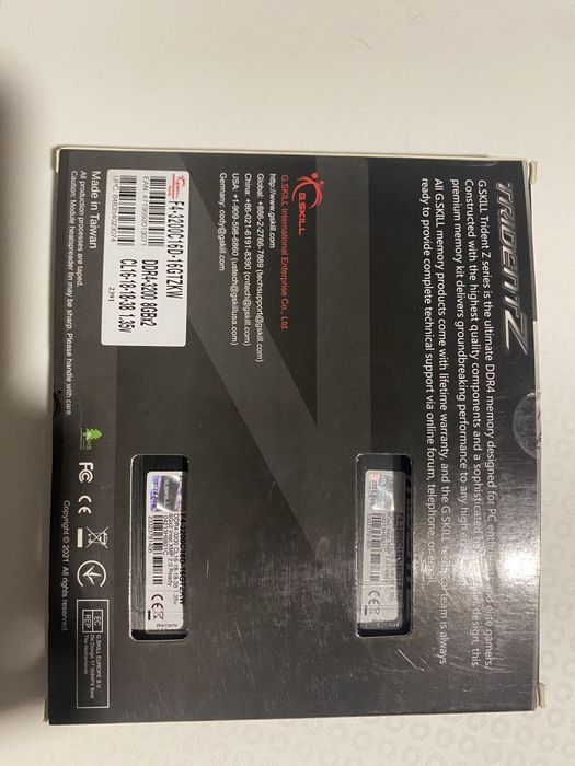 Ram G.SKILL DDR4-3200 CL16 8gbx2