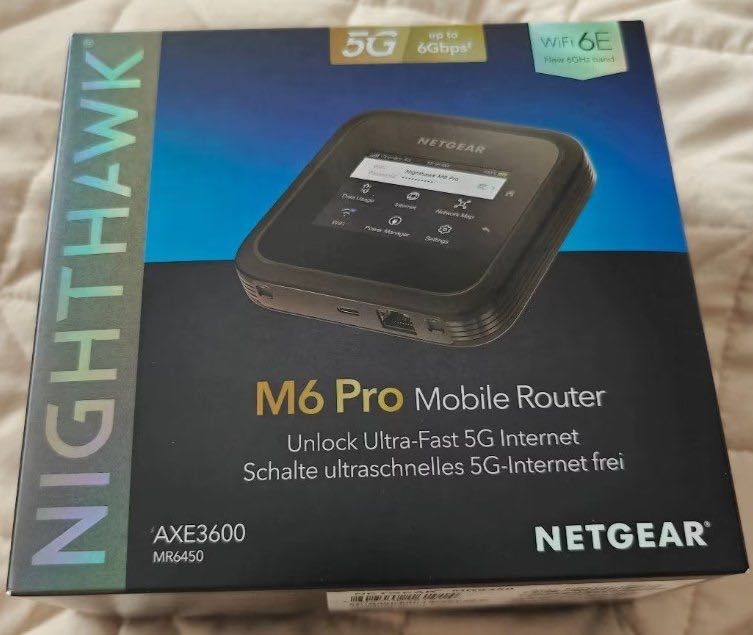 Nighthawk M6 Pro Router 5G, WiFi 6E
Nighthawk M6 Pro Router 5G