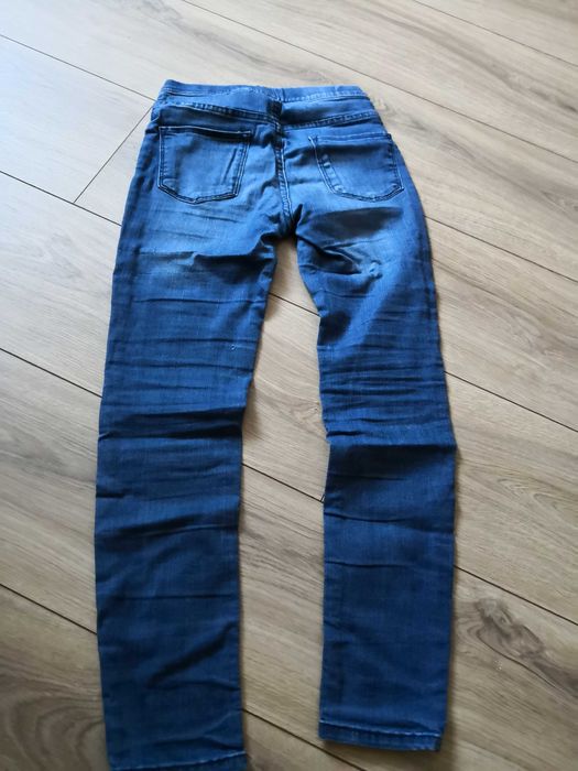 Spodnie jeansowe na gumce dziewczęce 134 H&M