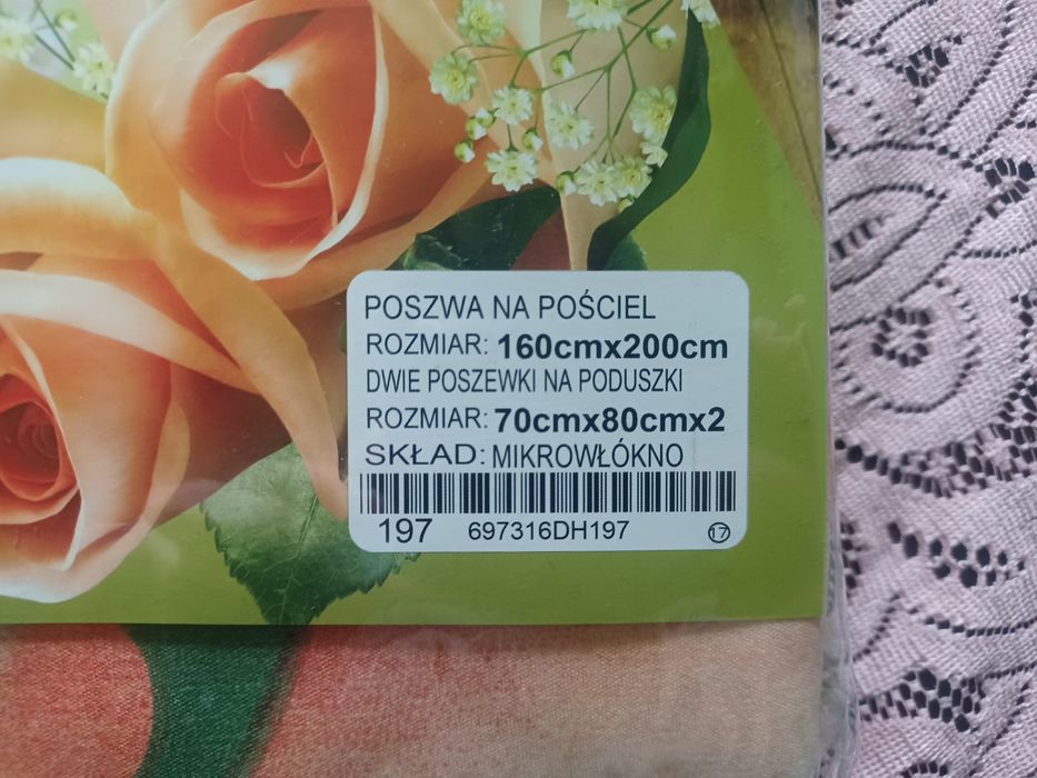 Nowa pościel 3D  z nadrukiem kwiatów