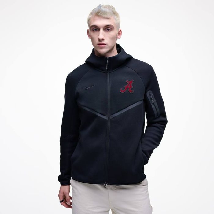 Кофта чоловіча Nike Black Alabama Crimson Tide Tech Fleece Оригінал