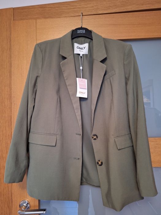 Nowy ONLY żakiet r.38 marynarka 100% wiskoza khaki jak Massimo Dutti
