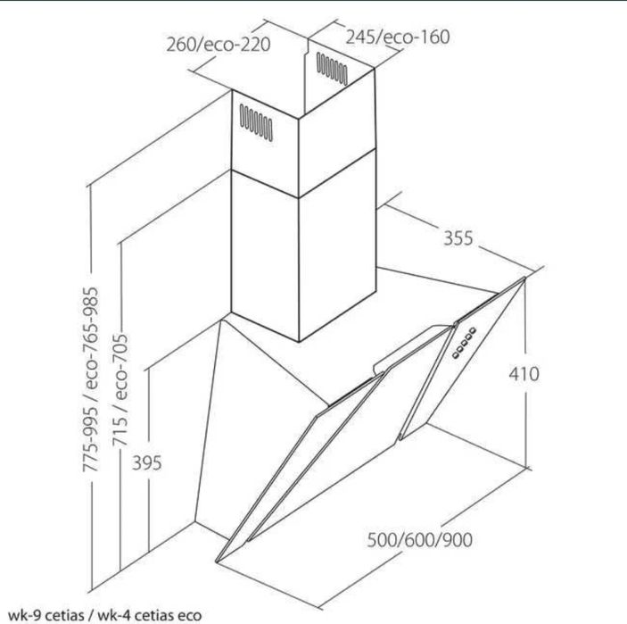 Nowy okap kominowy Apko Eco 60 cm