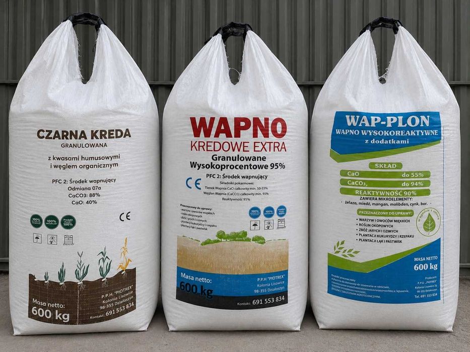 Wapno granulowane Kredowe nawozowe i magnezowe od PRODUCENTA!! Cała PL