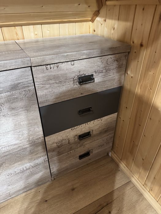 Zestaw mebli Black Red White MALCOLM