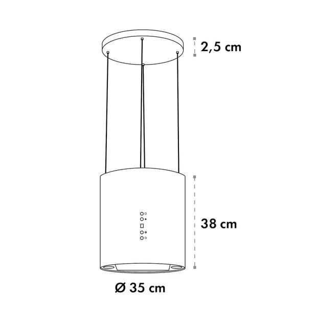 Вытяжка островная подвесная витяжка острівна Klarstein Barett Island