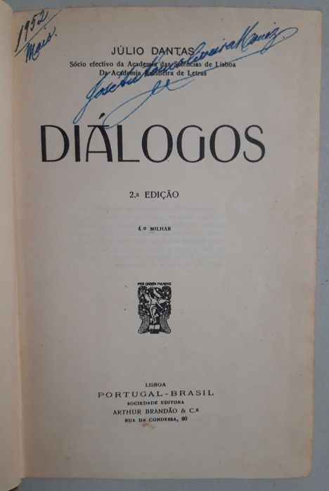 Livro - Júlio Dantas - Diálogos