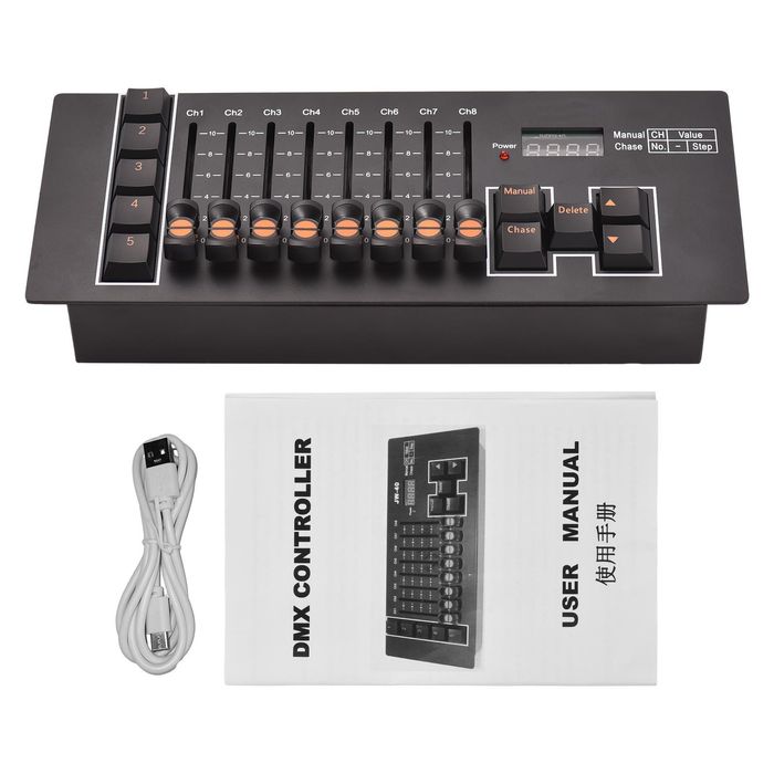 DMX-контролер, 40-канальний DMX 512 DJ-контролер із вбудованим акумуля