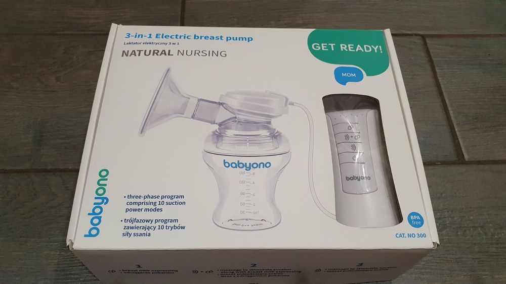 Молоковідсмоктувач електричний Babyono Natural Nursing 3 in 1