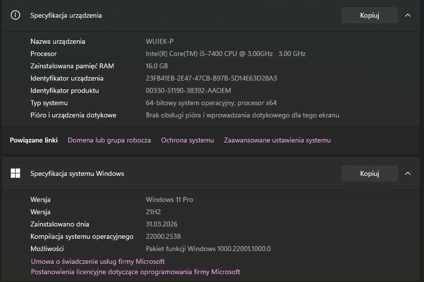 Komputer lenovo thinkcentre m710