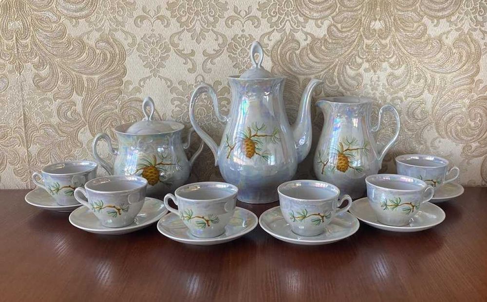 Сервиз кофейный "Шишки" 15 предметов Полтава