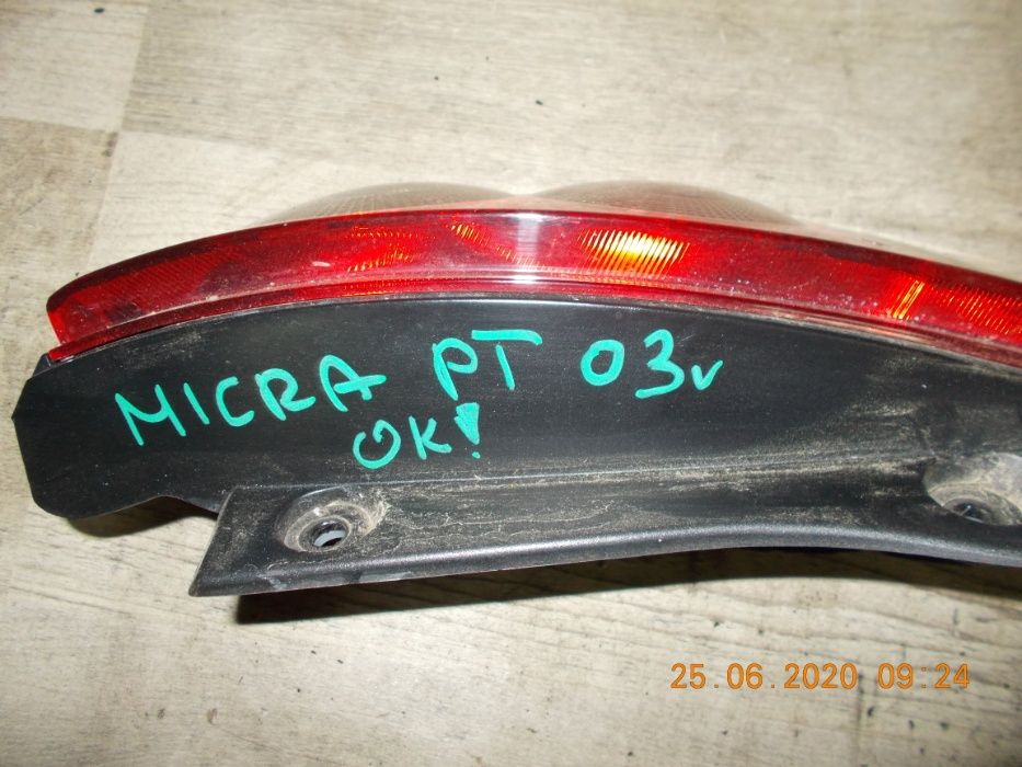 Lampa prawy tył Nissan Micra