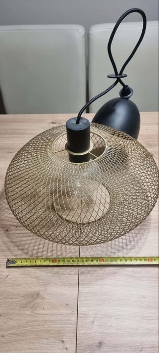 Lampa złoty klosz