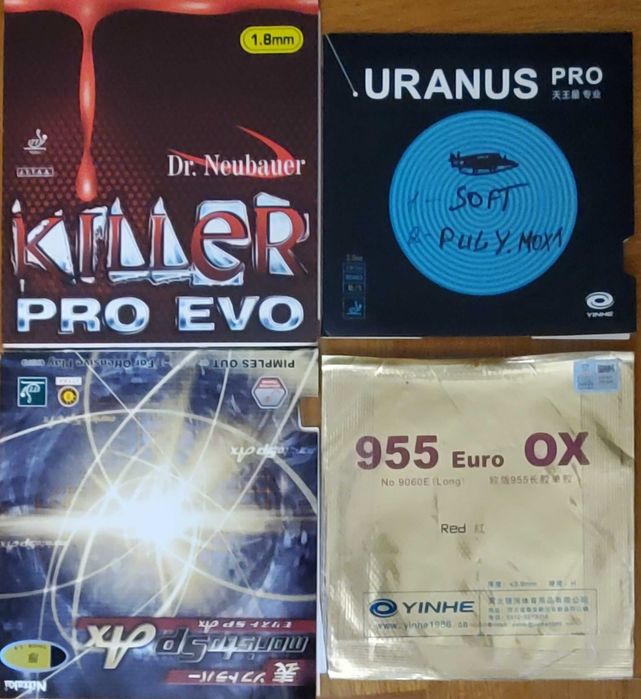 Продам теннисную накладку  короткие шипы.