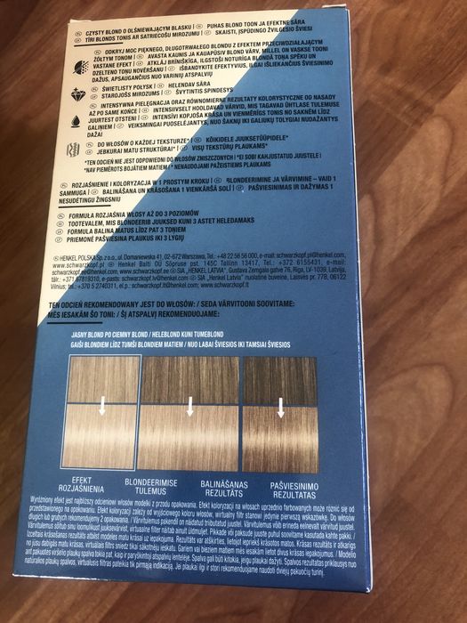 Schwarzkopf live intense colour trwała farba do włosów B10 cool blonde
