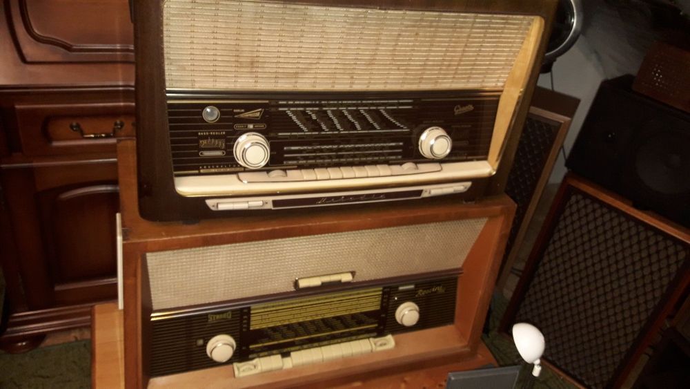 Lampowe Rossini Stereo oraz Graetz Melodia zabytkowe radia.