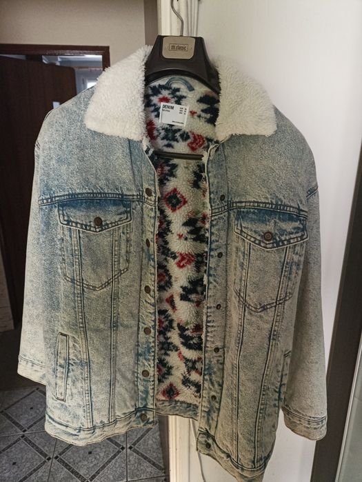 Kurtka jeansowa ocieplana Bershka XS
