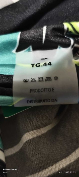 Włoskie Bikini MADE IN ITALY TG. 44 (L) Paisley Turkusowy Wzór