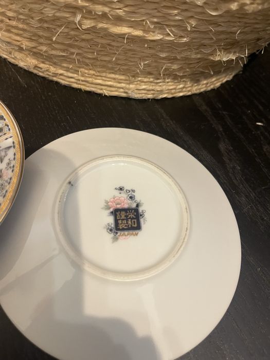 Par de Pratos Japoneses Vintage - Eiwa Kinsei (Ouro 24kt)