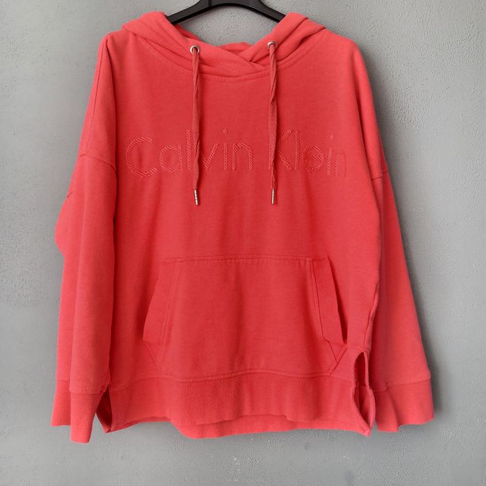 Oryginalna bluza z kapturem Calvin Klein | Rozmiar S / Ch | Koralowa / Różowa