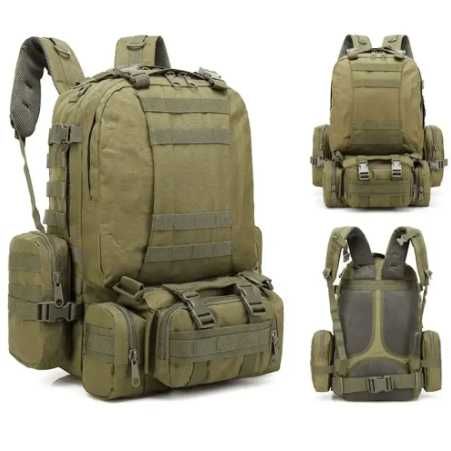 Тактичний рюкзак 55 л Армійський з підсумками MOLLE Оксфорд 600D