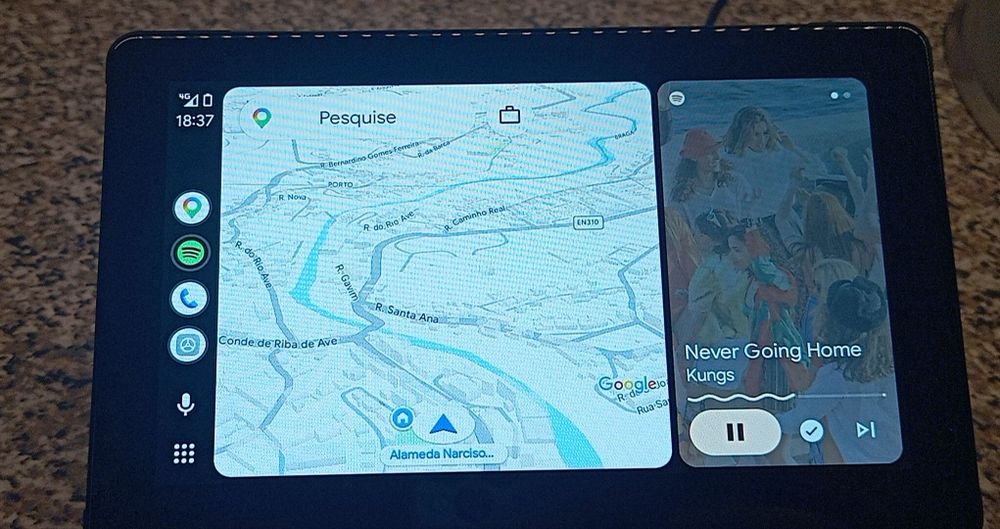 Carplay Android  auto 7 polegadas mota IP67