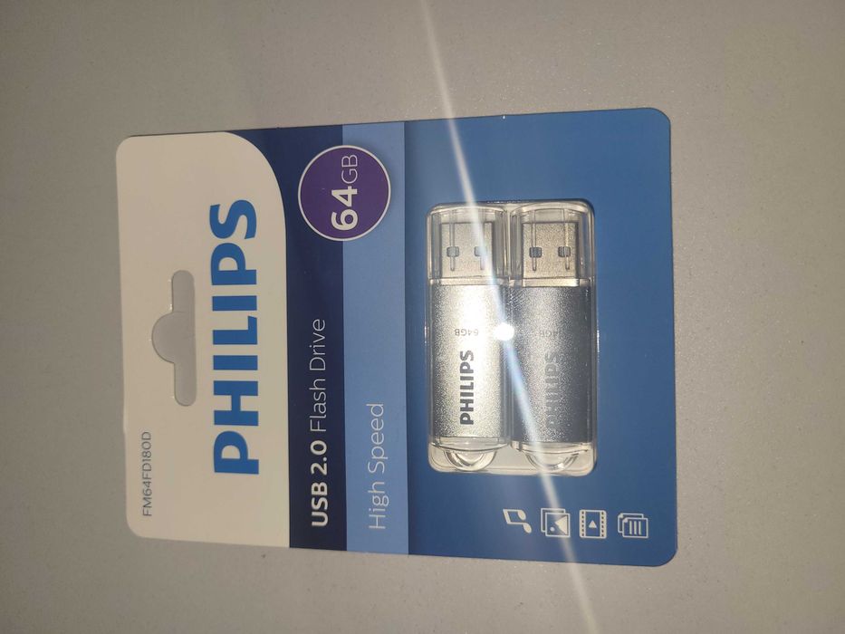 2x Pendrive Philips USB 2x 64 GB