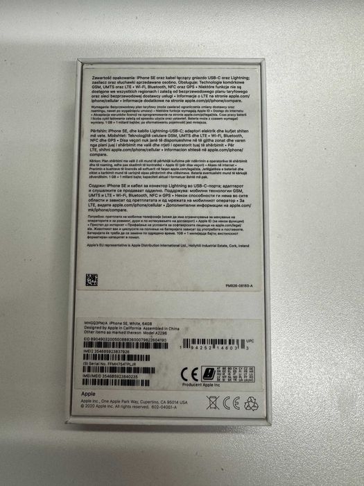 iPhone SE 2020 64GB (Biały) | Pudełko + Kabel