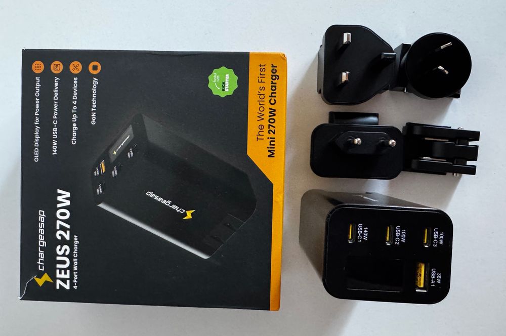 270W Zeus USB-C GaN Charger Super szybka ładowarka iPhone iPad Macbook