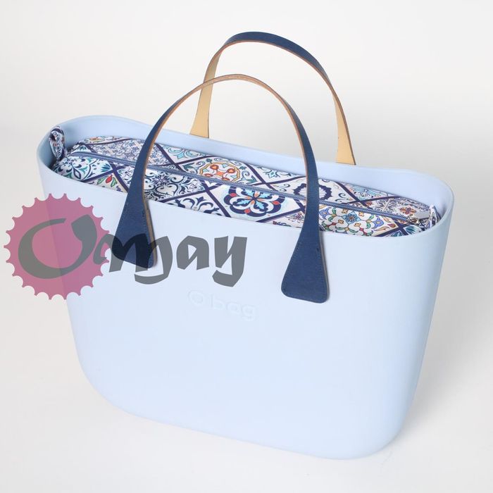 Niebieski organizer OBAG STANDARD kafelki granat 2 kieszenie VIP OMAY