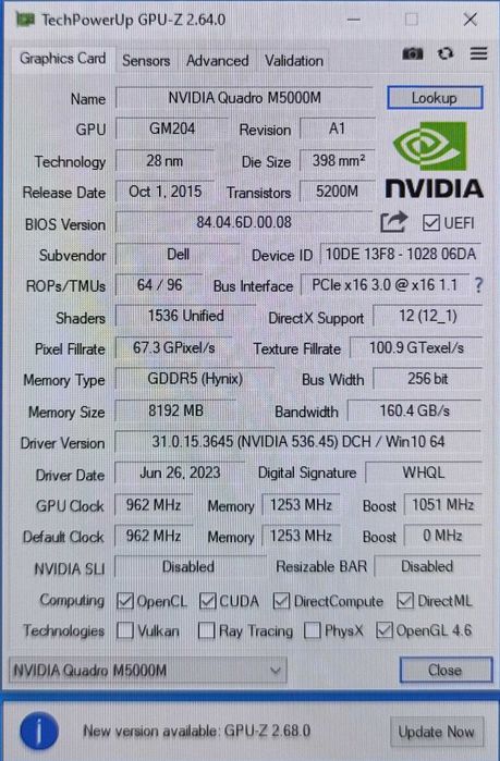 Ноутбук Dell Precision 7710 17" IPS Core i7/16Gb/SSD/nVidia M5000M 8Gb