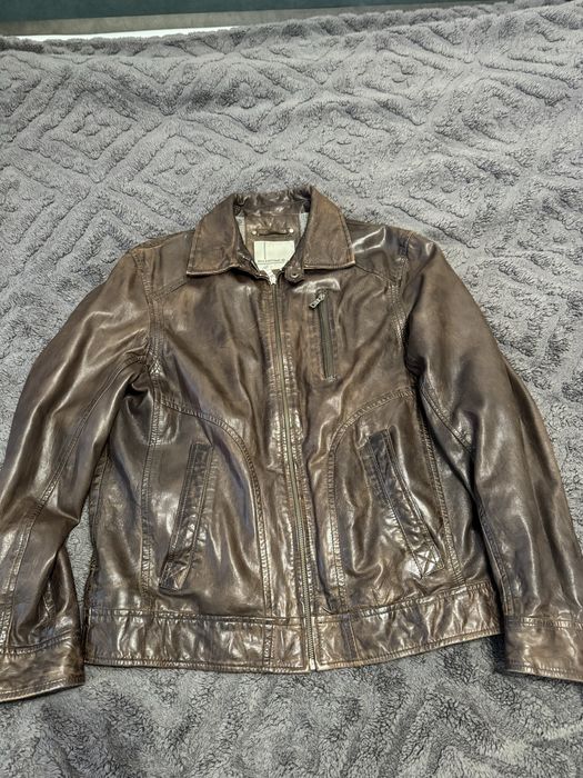 vintage leather jacket - купить мужскую одежду - Цена на OLX.ua