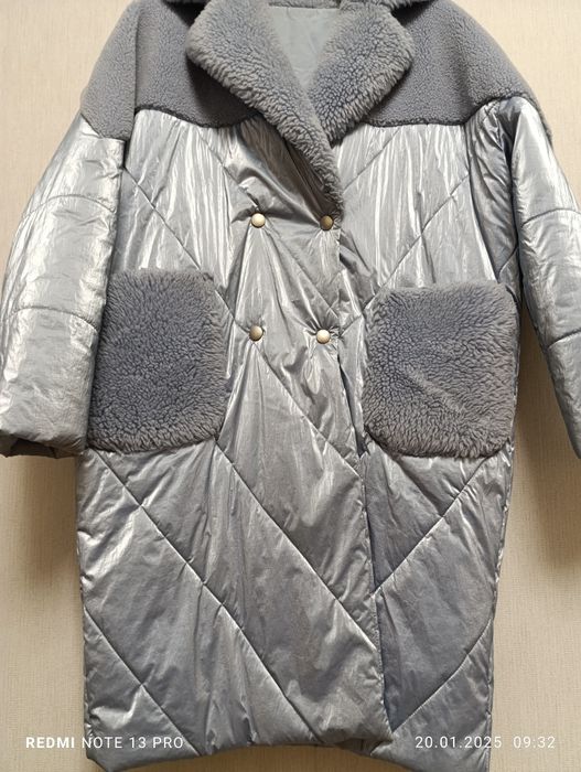 Пальто куртка пуховик оверсайз пог 66 см р.S- XL