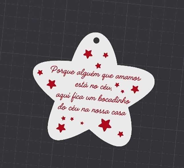 Estrela da Saudade - Ornamento de Natal