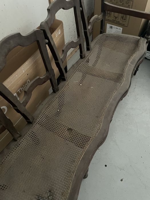 Sofá / Canapé de palhinha para restauro