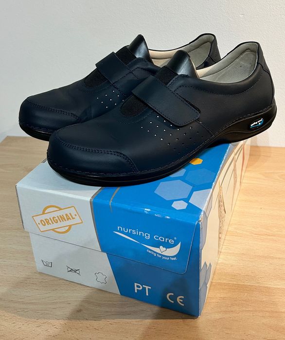 Sapato Wash’Go com velcro - Azul-Escuro